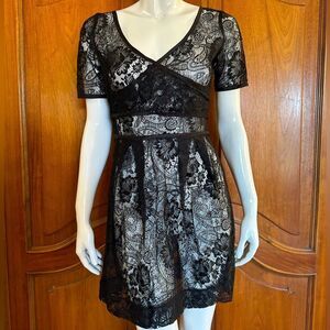 Urban Outfitters Dress PLAY by Ronson Black Sheer Lace Dress Size S